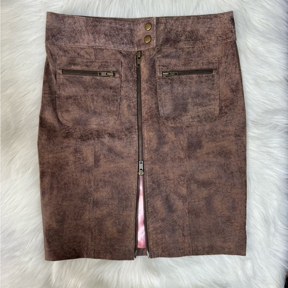 New Arden B Genuine leather Pencil Front Zipper adjustable  Slit - Picture 2 of 5